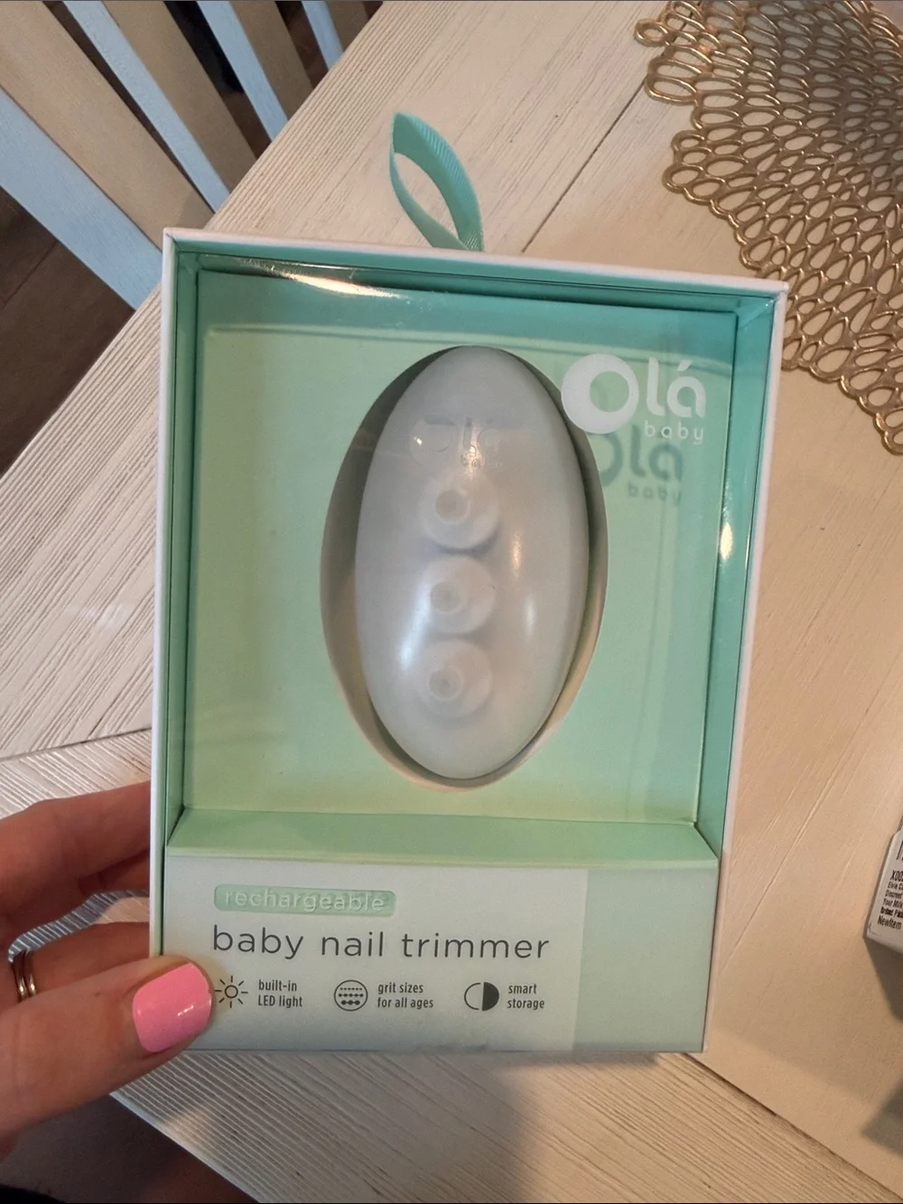 Mint Rechargeable Baby Nail Trimmer - Gentle Nail Care